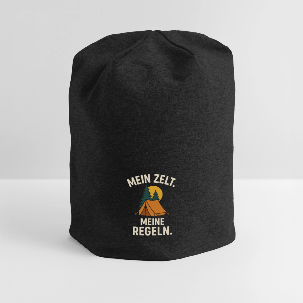 Mein Zelt. Meine Regeln. | Jersey-Beanie - Schwarz
