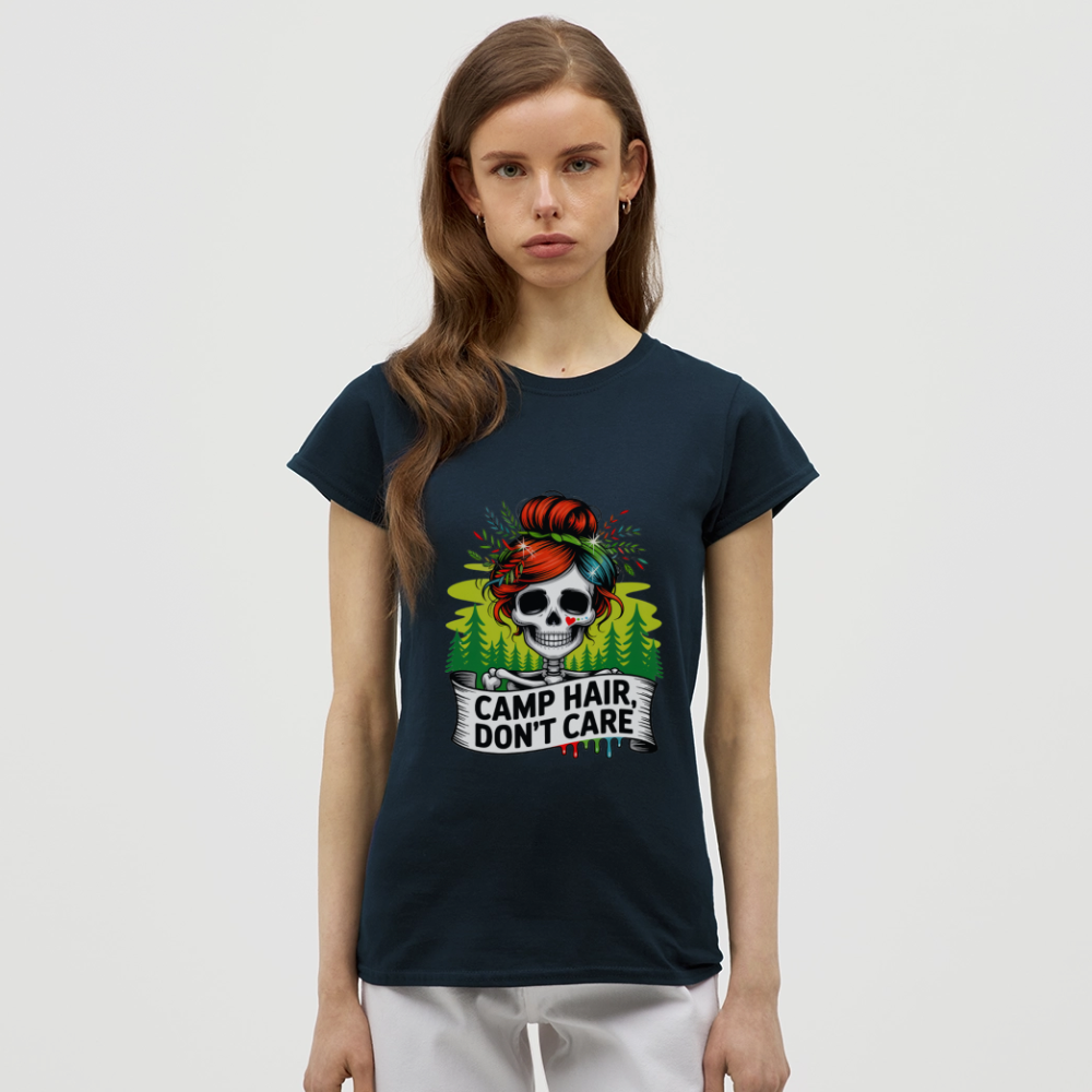 CAMP HAIR, DON´T CARE | Frauen T-Shirt - Navy