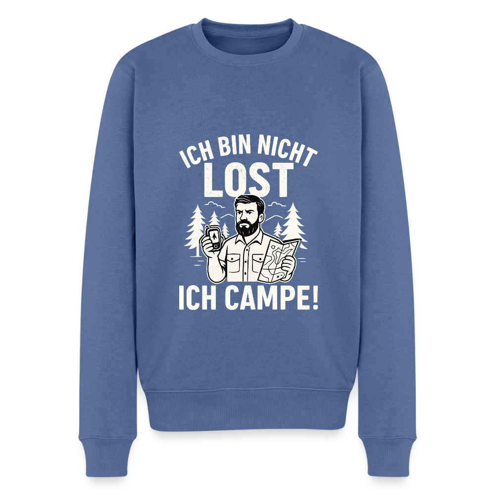 Ich bin nicht lost - ICH CAMPE! |Männer Premium Pullover - Taubenblau