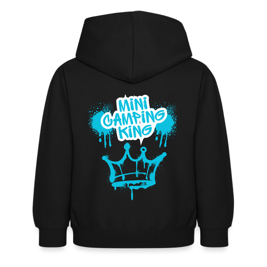 MINI CAMPING KING | Kinder Hoodie - Schwarz