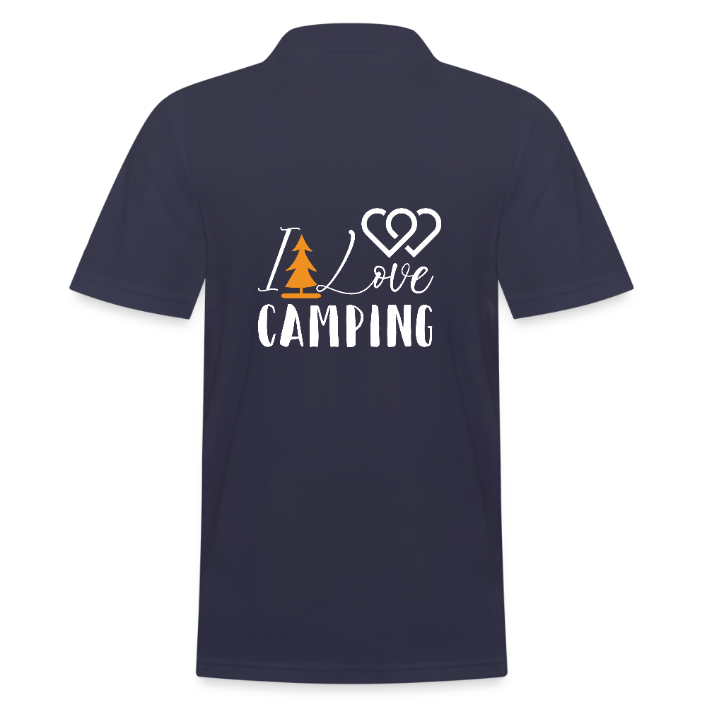 I LOVE CAMPING | Männer Poloshirt - Navy