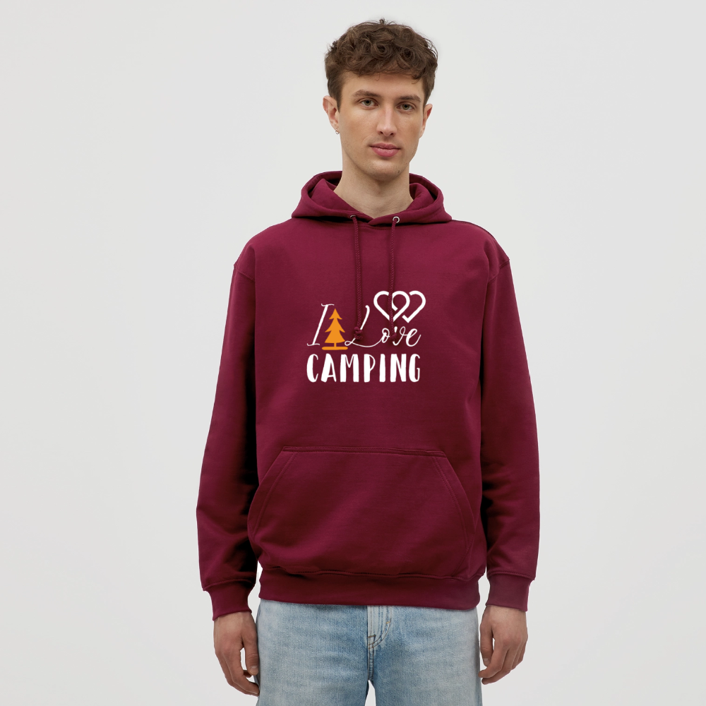 I LOVE CAMPING | Unisex Hoodie - Bordeaux