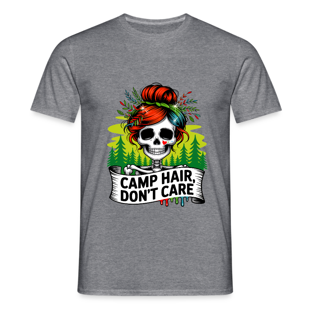 CAMP HAIR, DON´T CARE | Männer T-Shirt - Graphit meliert