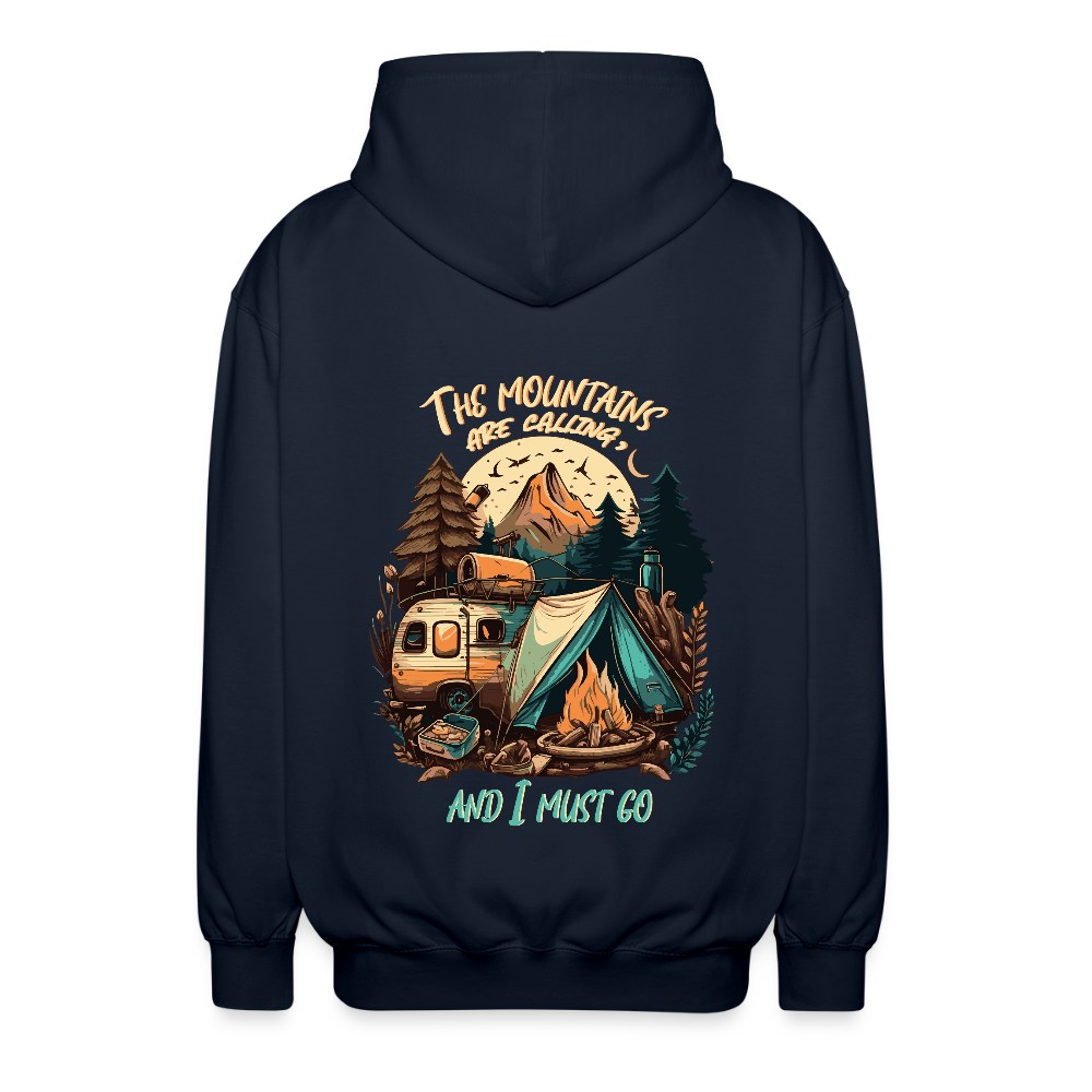 THE MOUNTAINS ARE CALLING | Unisex Kapuzenjacke - Navy