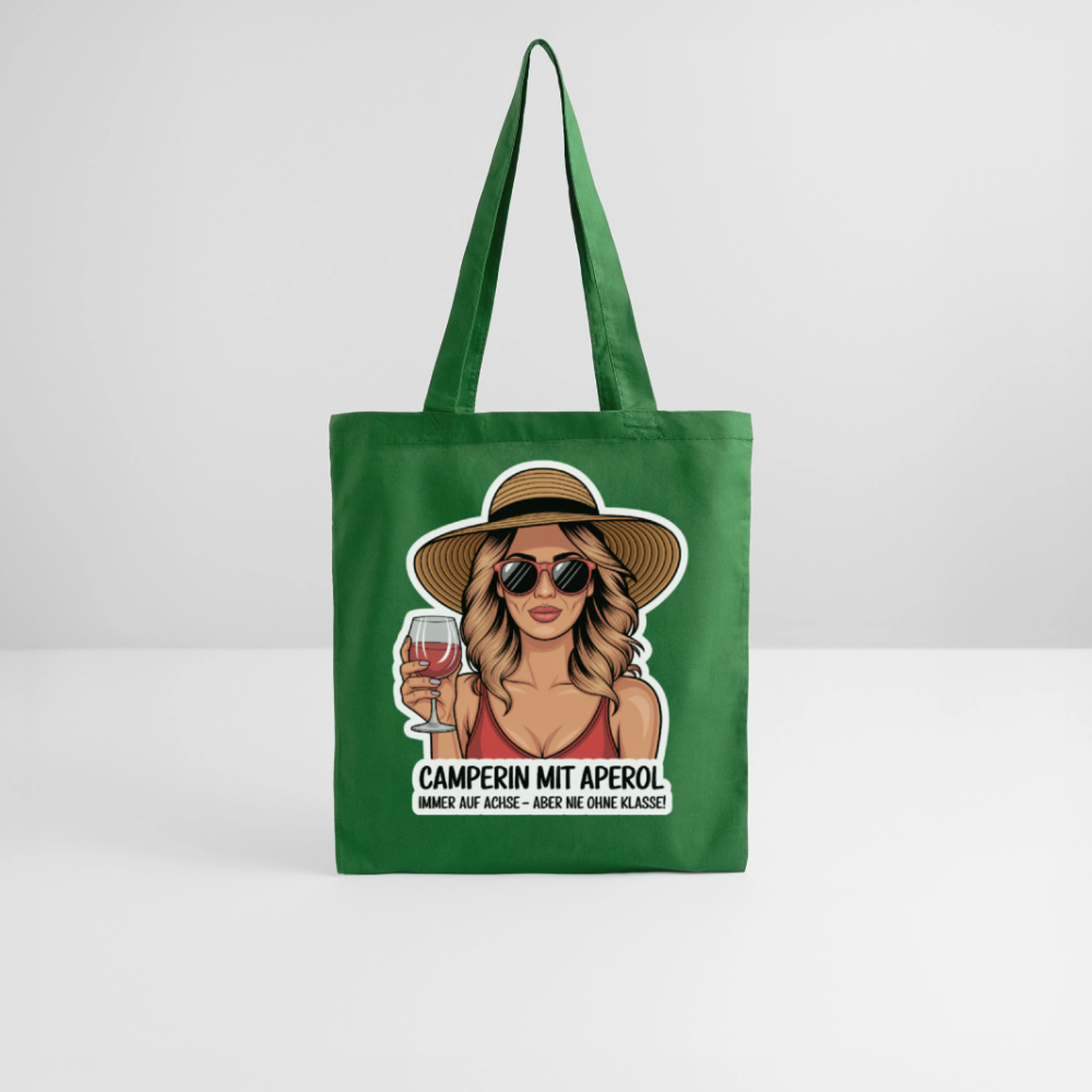 Camperin mit Aperol I Stoffbeutel - Fichte