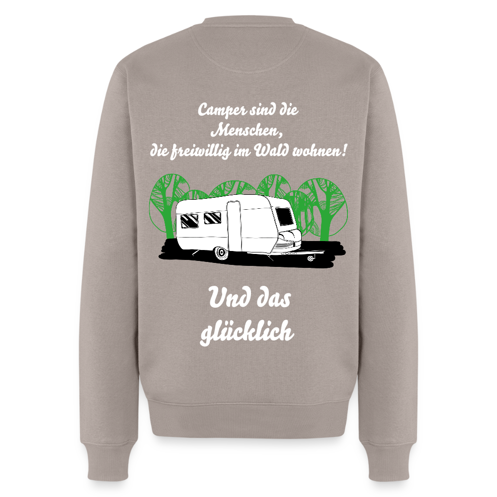CAMPER SIND DIE MENSCHEN, DIE FREIWILLIG IM WALD WOHNEN1 | Männer Premium Pullover - Taupe